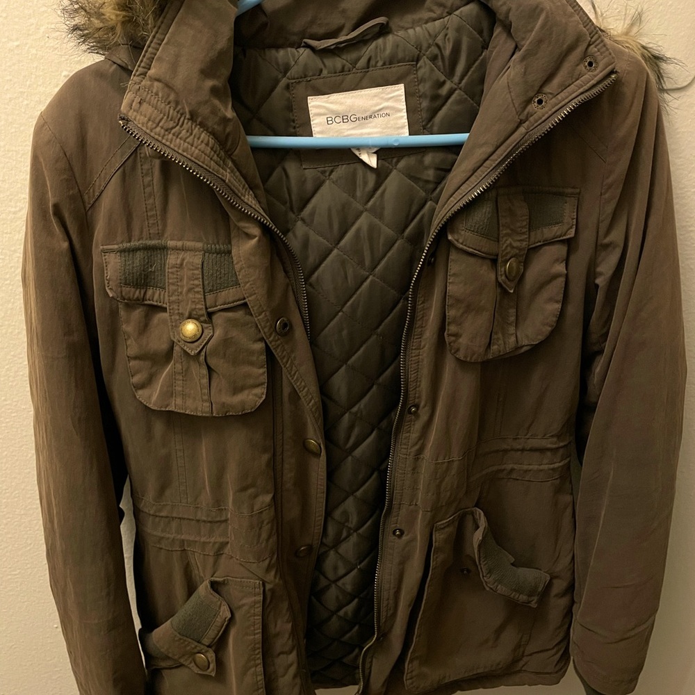 BCBGeneration Parka with faux fur